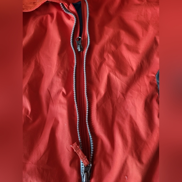 L.L. Bean Kids Raincoat in Orange and Gray,  Size M 10-12 - Picture 4 of 8